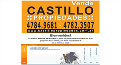Desktop Screenshot of castillopropiedades.com